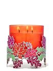 Leaf Garland 3-Wick Candle Holder image number null