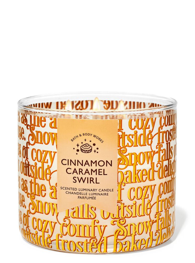 Bath And Body Works Cinnamon Caramel Swirl Candle
