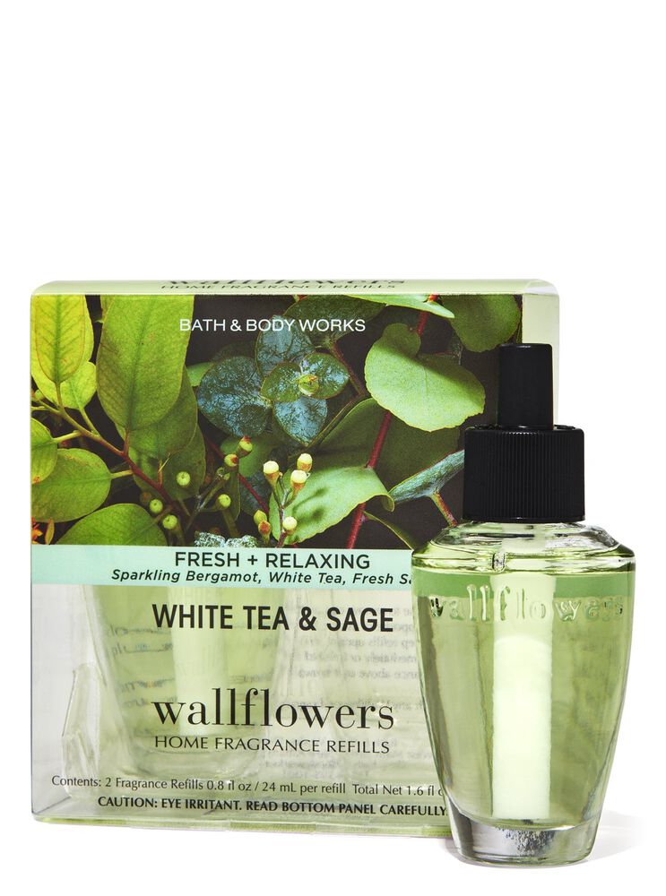 White Tea & Sage Wallflowers Fragrance Refills, 2-Pack Wallflowers Fragrance Refills, 2-Pack