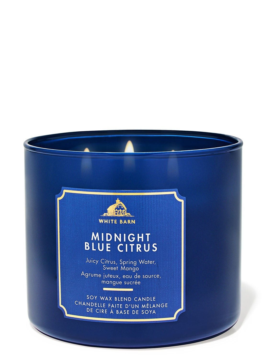 Shop Midnight Blue Citrus 3-Wick Candle | Bath & Body Works Singapore