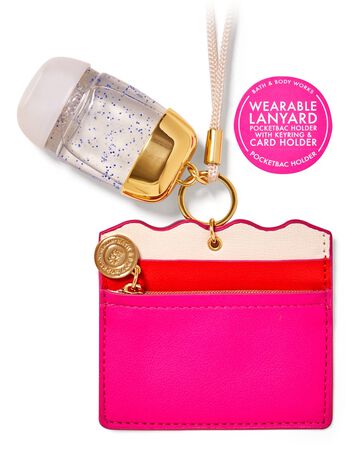 Wearable Pink Zipper Card PocketBac Holder