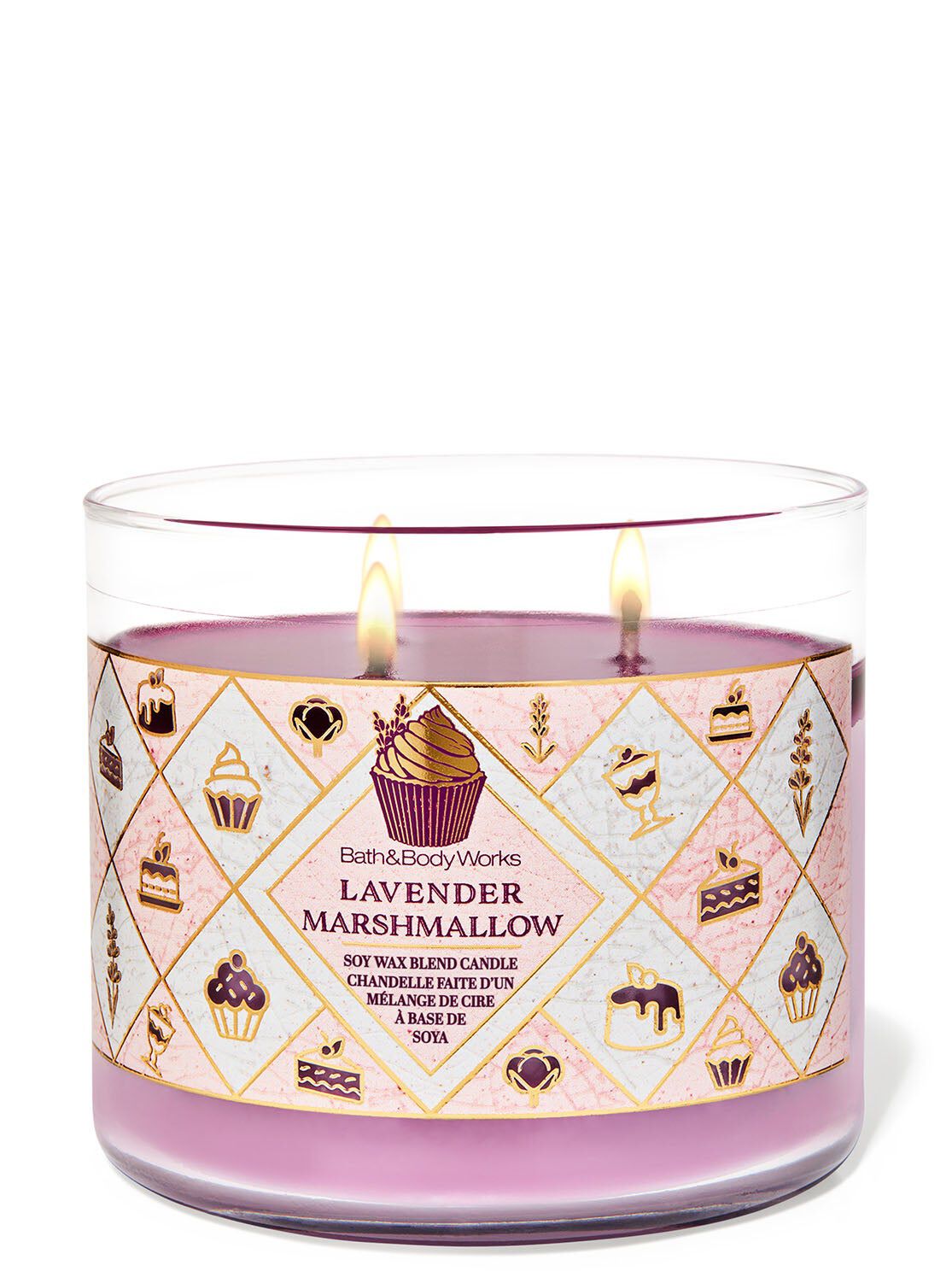 Shop Lavender Marshmallow 3-Wick Candle | SG Bath & Body Works