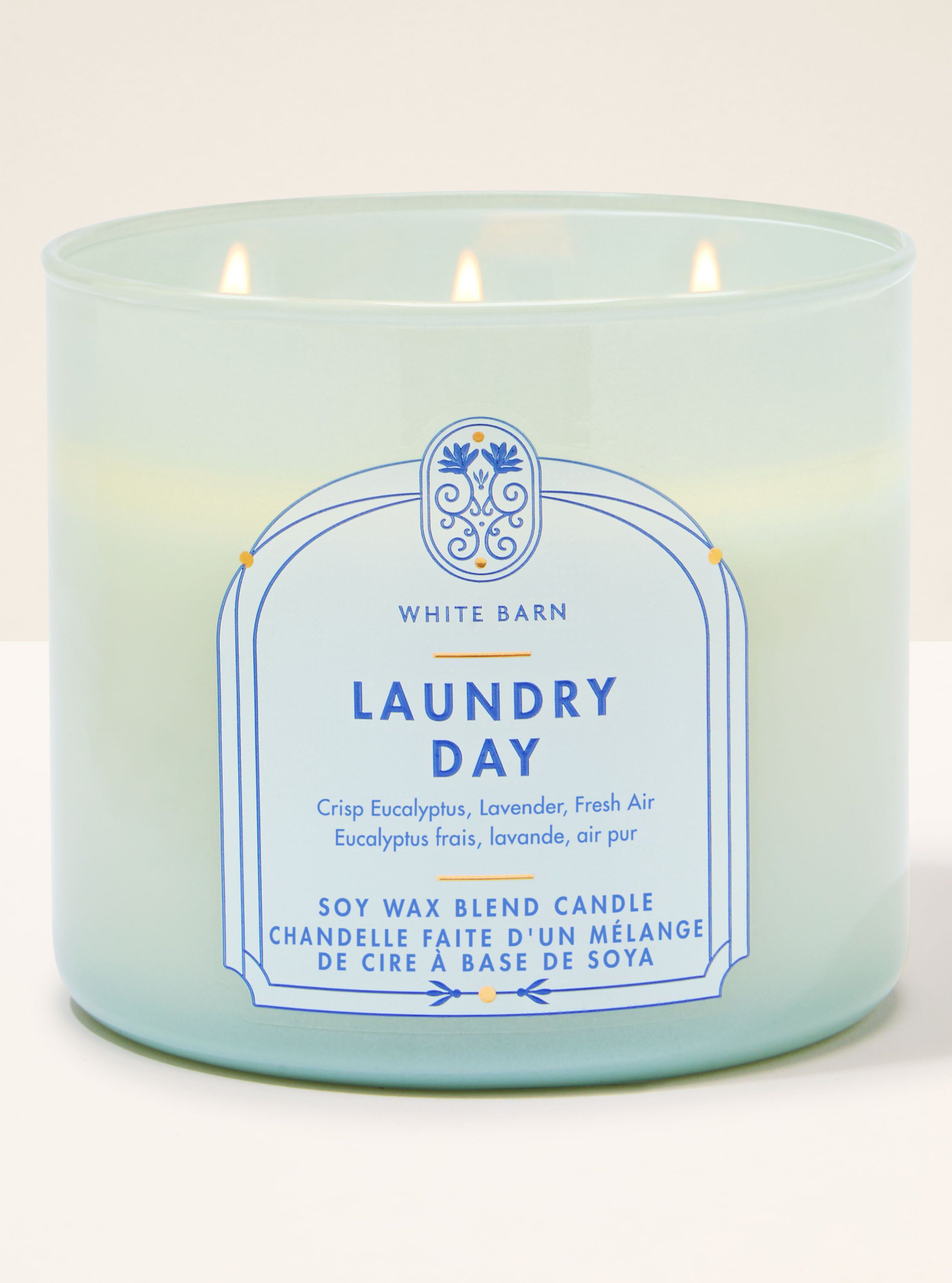 専用 Bath & Body Works Candle Body Wash Shop Laundry Day 3-Wick Candle | Bath & Body Works Singapore