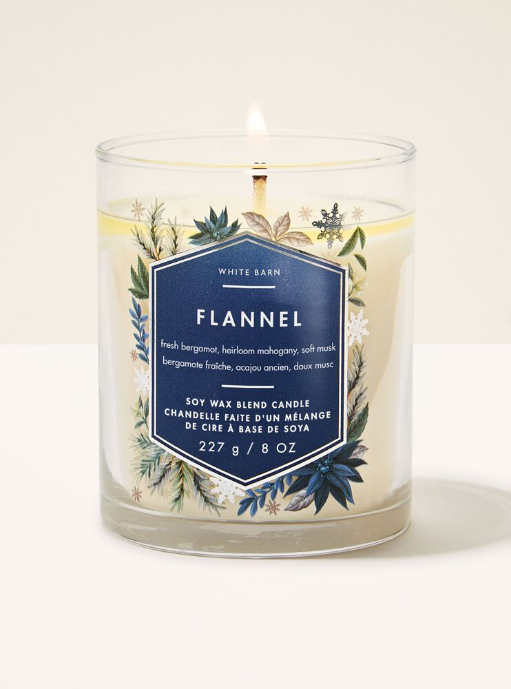 Flannel Single Wick Candle Signature Single Wick Candle