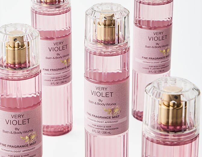 Very Violet fragrance mist, eau de parfum and lotion lineup