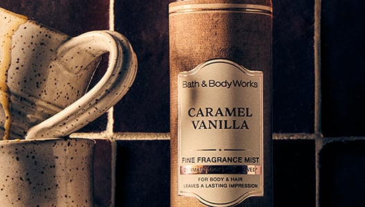 Caramel Vanilla Fine Fragrance Mist bottle